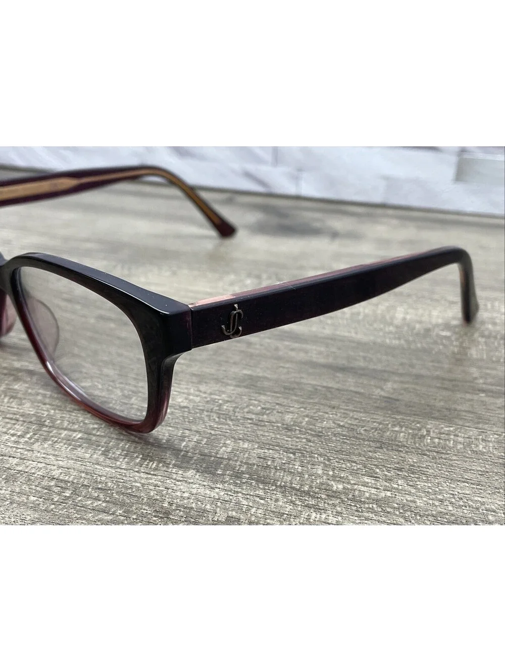 Jimmy Choo JC270 EGL 140 Eyeglasses Frames Womens Burgundy Sparkle 53[]16-140